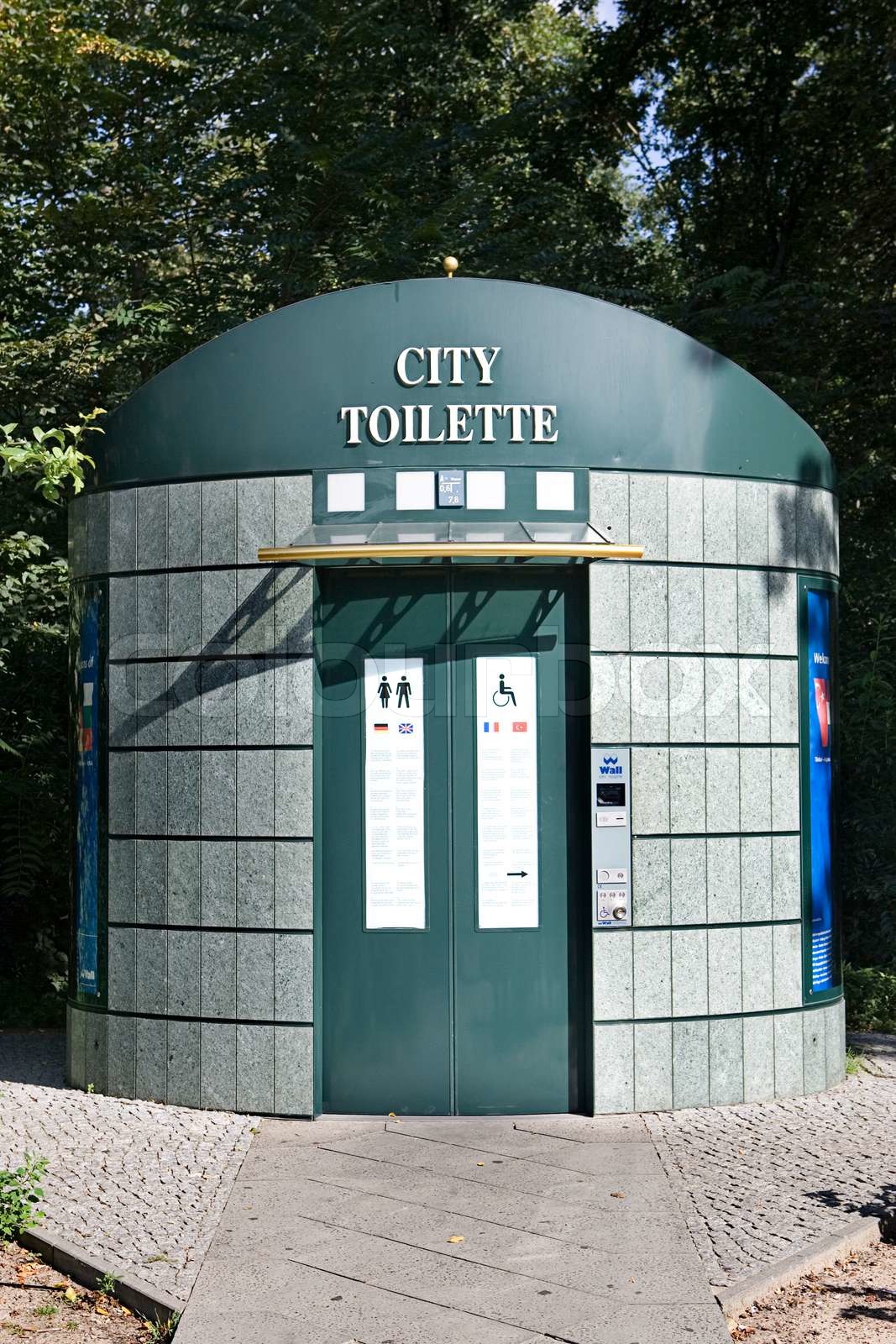 Public toilet in Berlin Stock image Colourbox