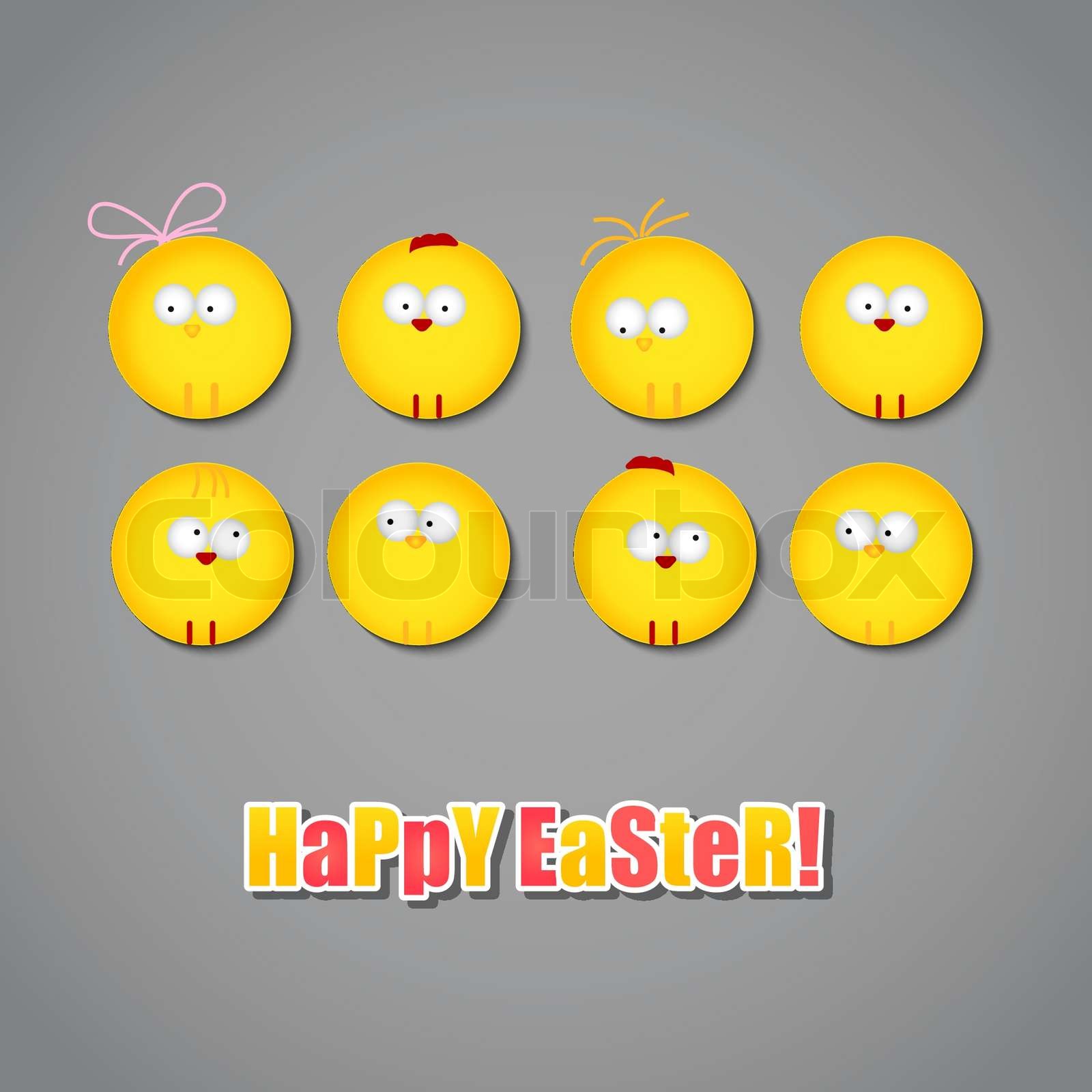 kylling, påske, tegning | Stock vektor | Colourbox