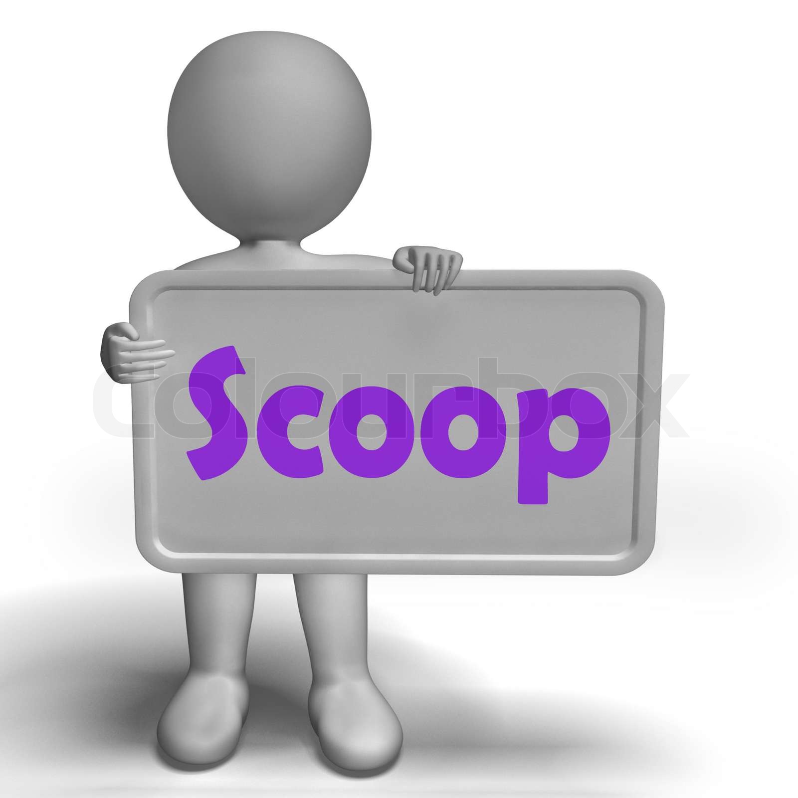 Scoop Sign Means Exclusive Information Or Inside Story Stock image