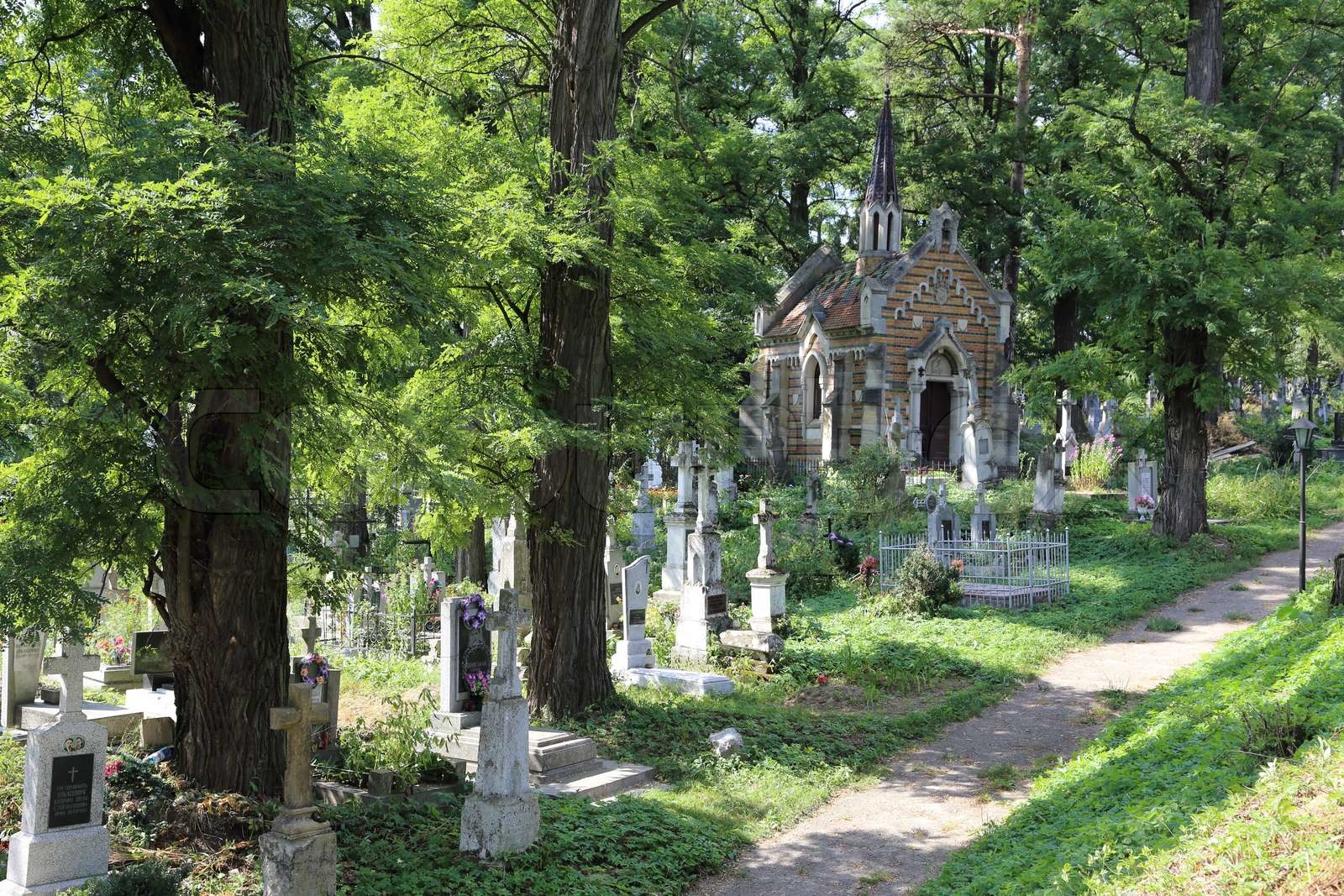 Gravestone cross | Stock image | Colourbox