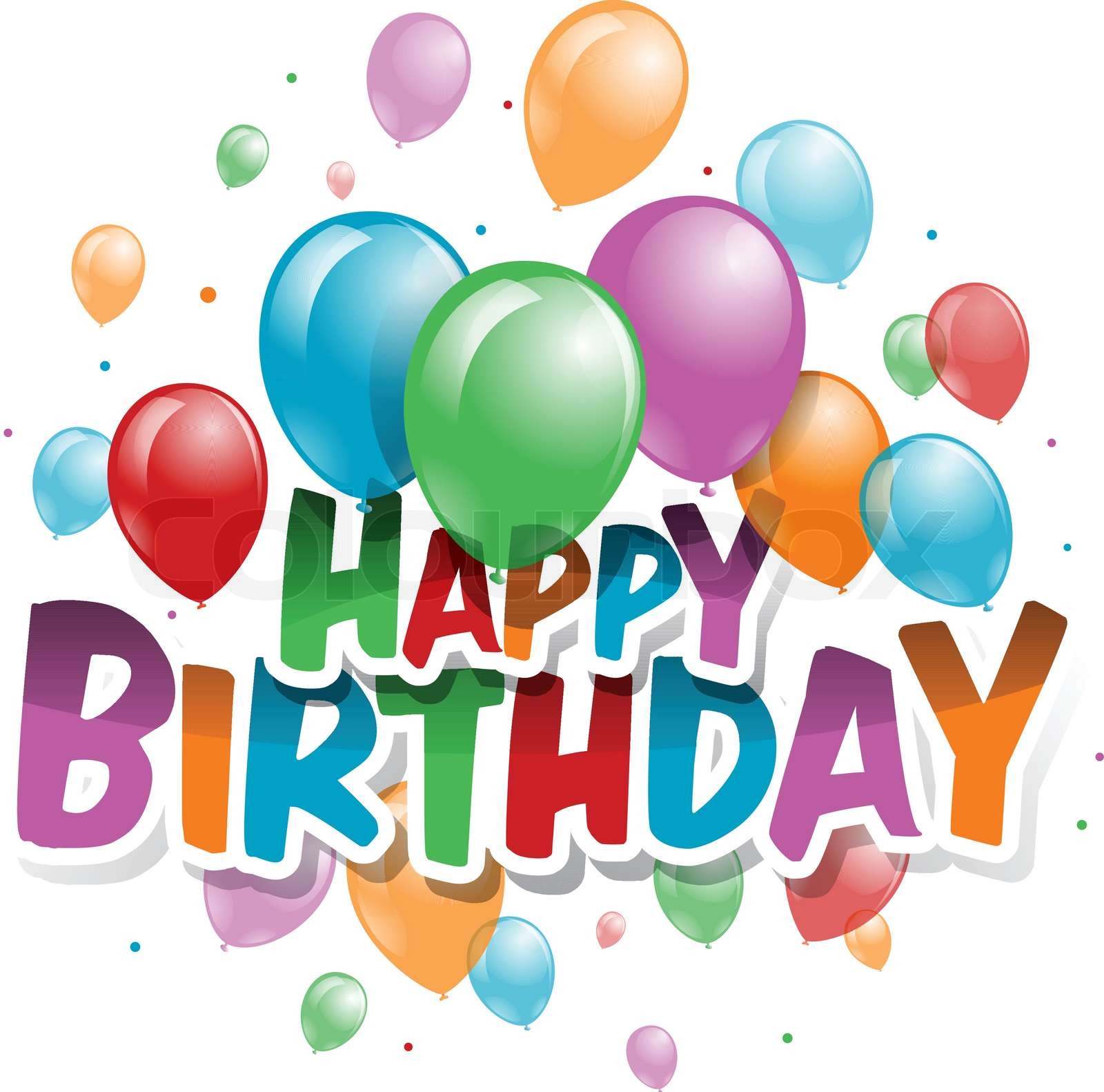 Vector Illustration of a Happy Birthday Card Stock vector Colourbox