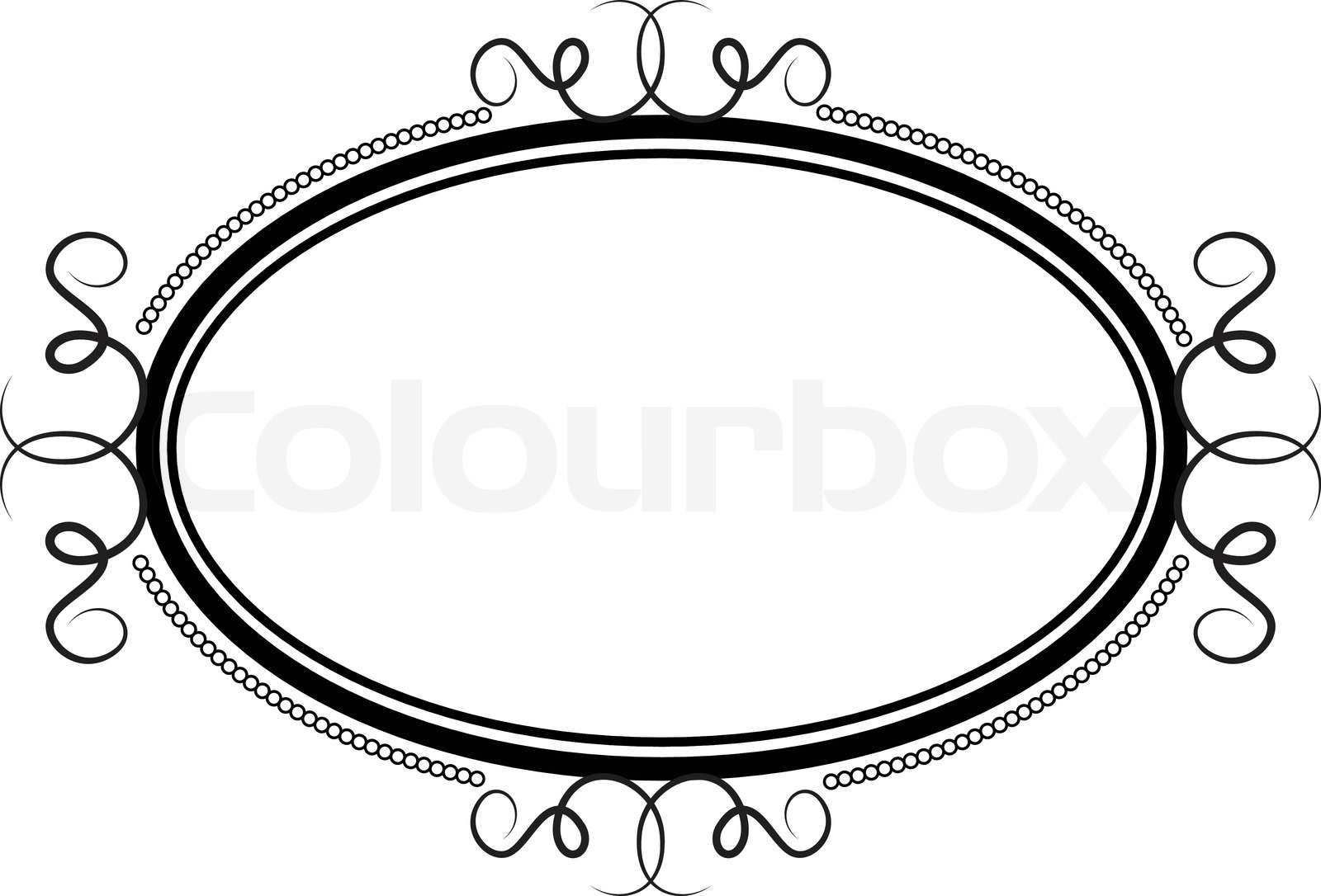OVAL ORNATE FRAME | Stock vector | Colourbox