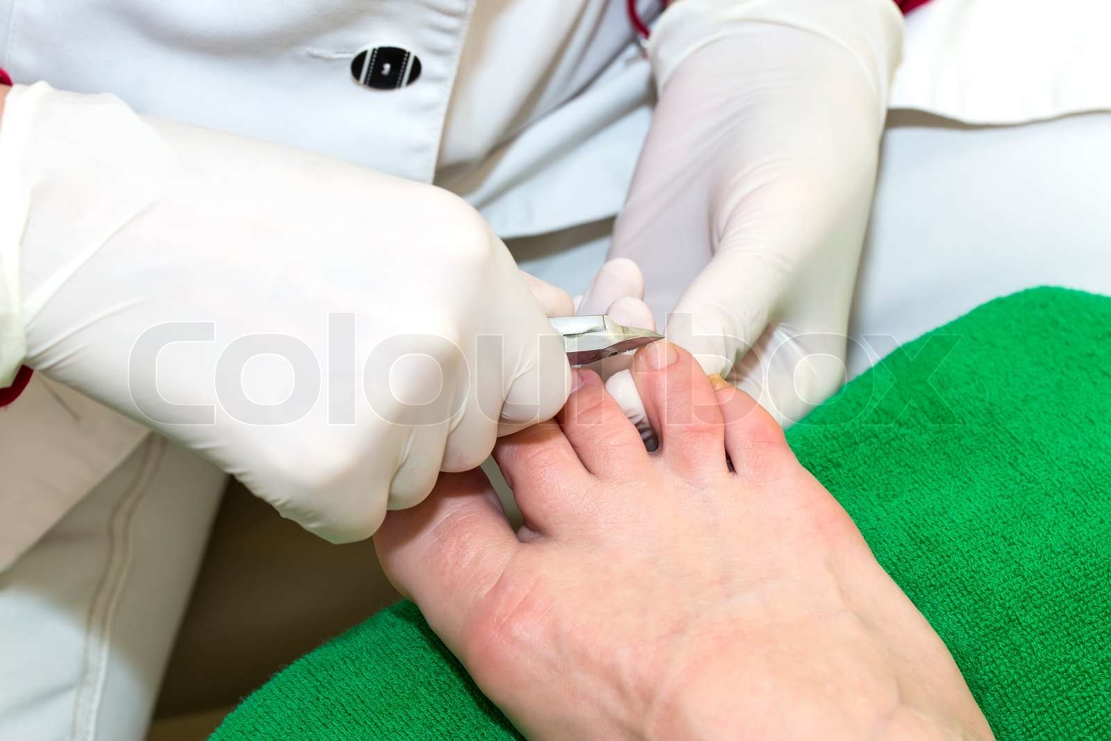 Process Of Pedicure At Beauty Salon Stock Image Colourbox
