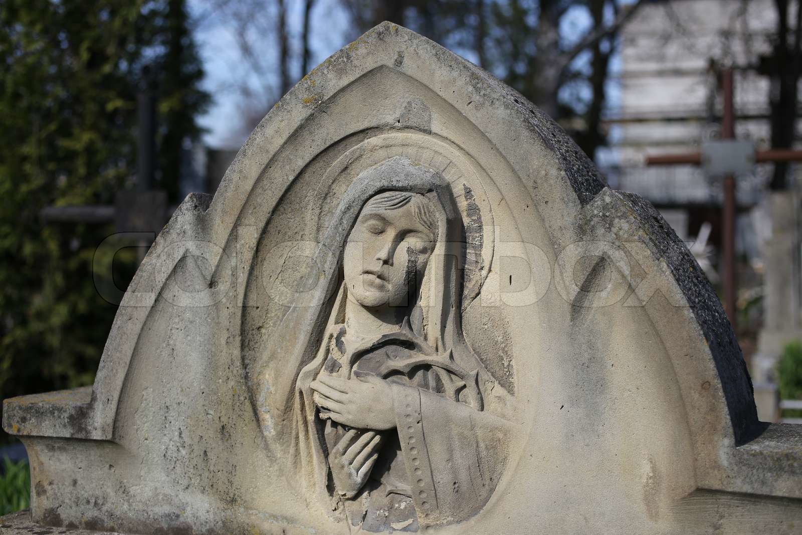 Gravestone cross | Stock image | Colourbox
