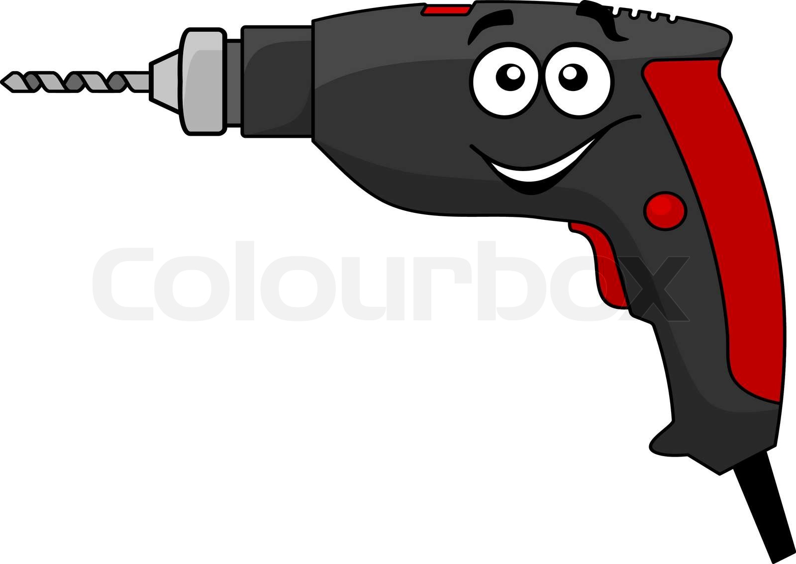 Cartoon Bohrmaschine Werkzeug StockVektor Colourbox