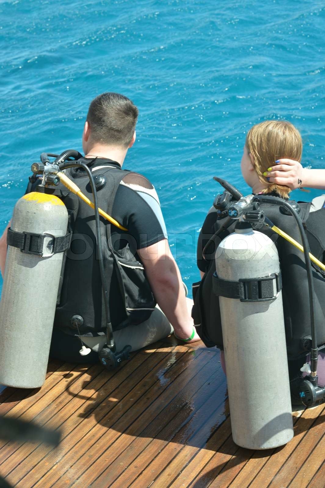 zwei Taucher Stock Bild Colourbox