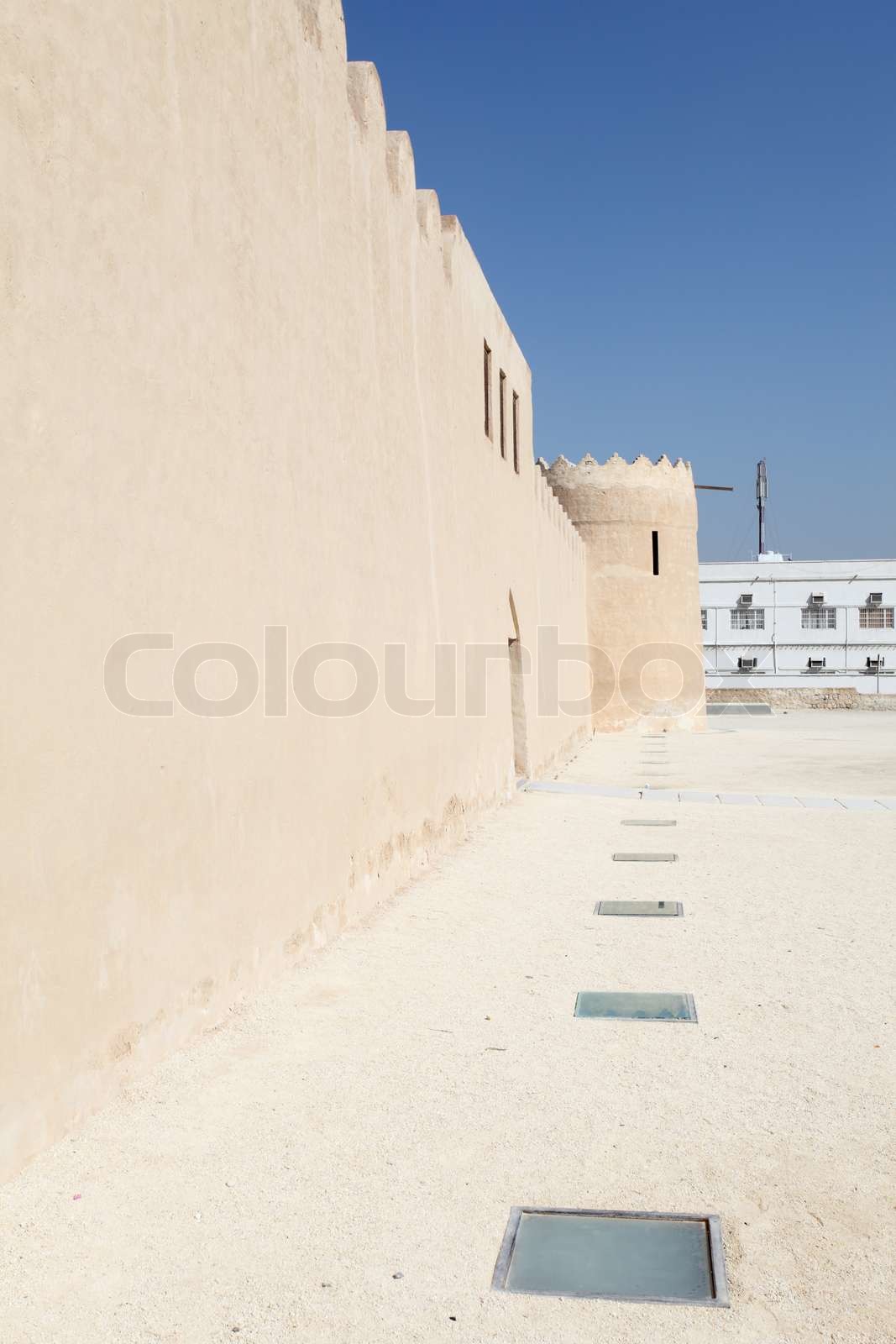 Historic Riffa fort in the Kingdom of Bahrain, Middle East Stock