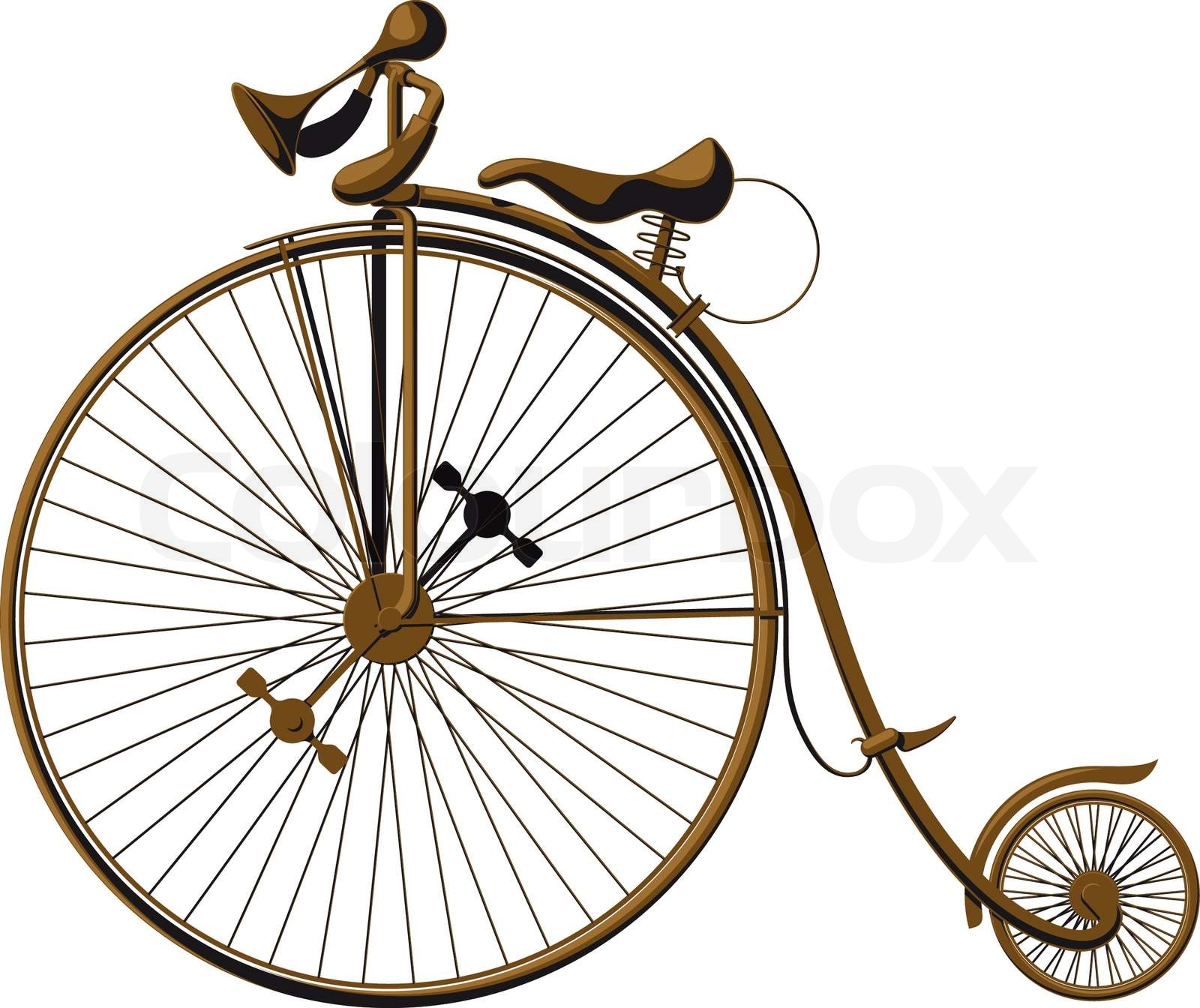 old fashioned bicycle Stock vector Colourbox