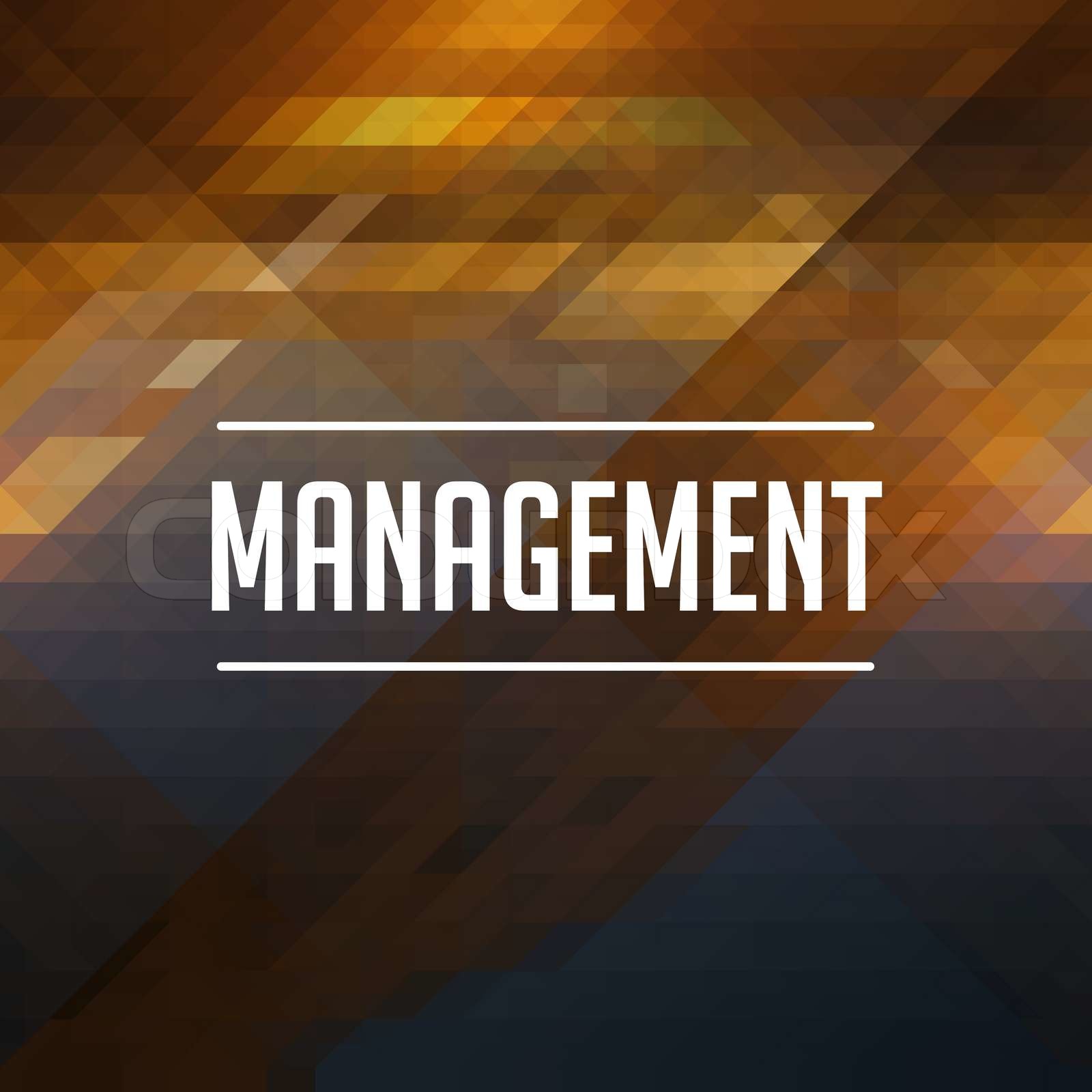 Management Concept on Retro Triangle Background. | Stock image | Colourbox
