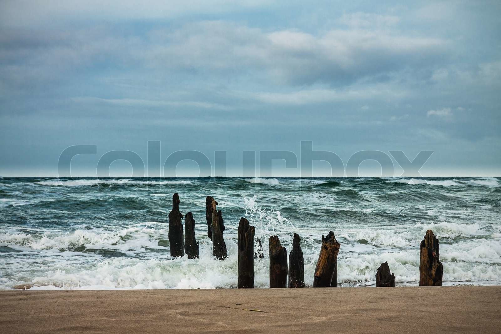 Groyne Stock image Colourbox