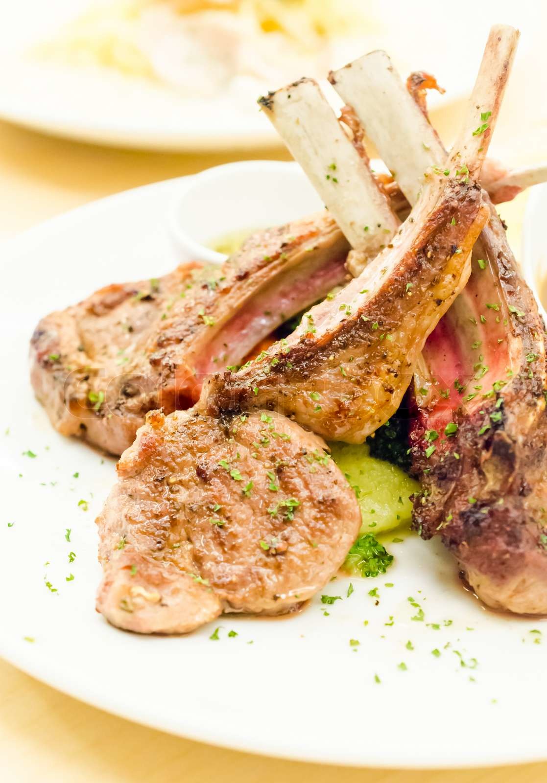 Lamp chop Stock image Colourbox