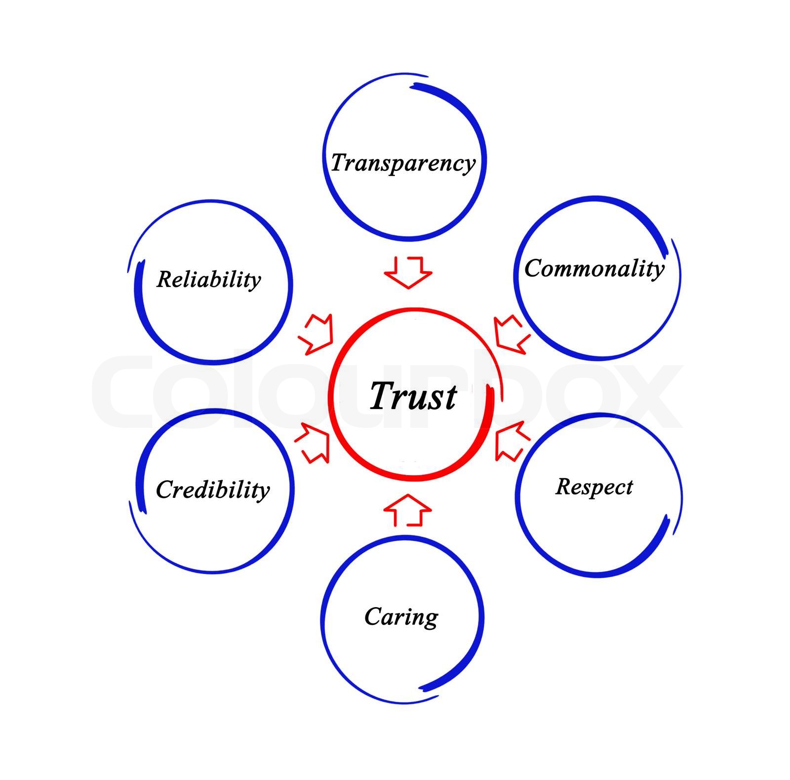 Diagram of trust Stock image Colourbox