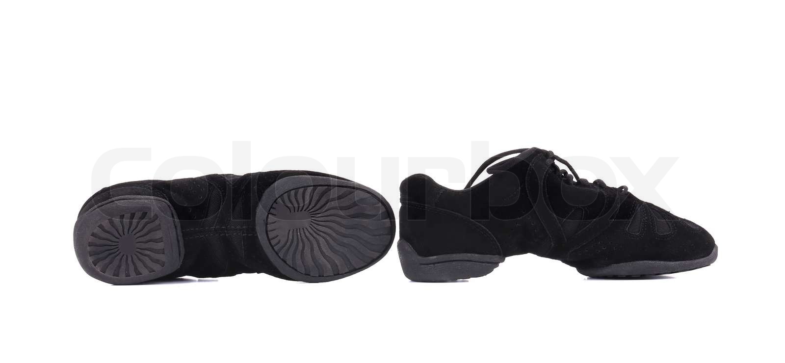 Black dance sneakers. Stock image Colourbox