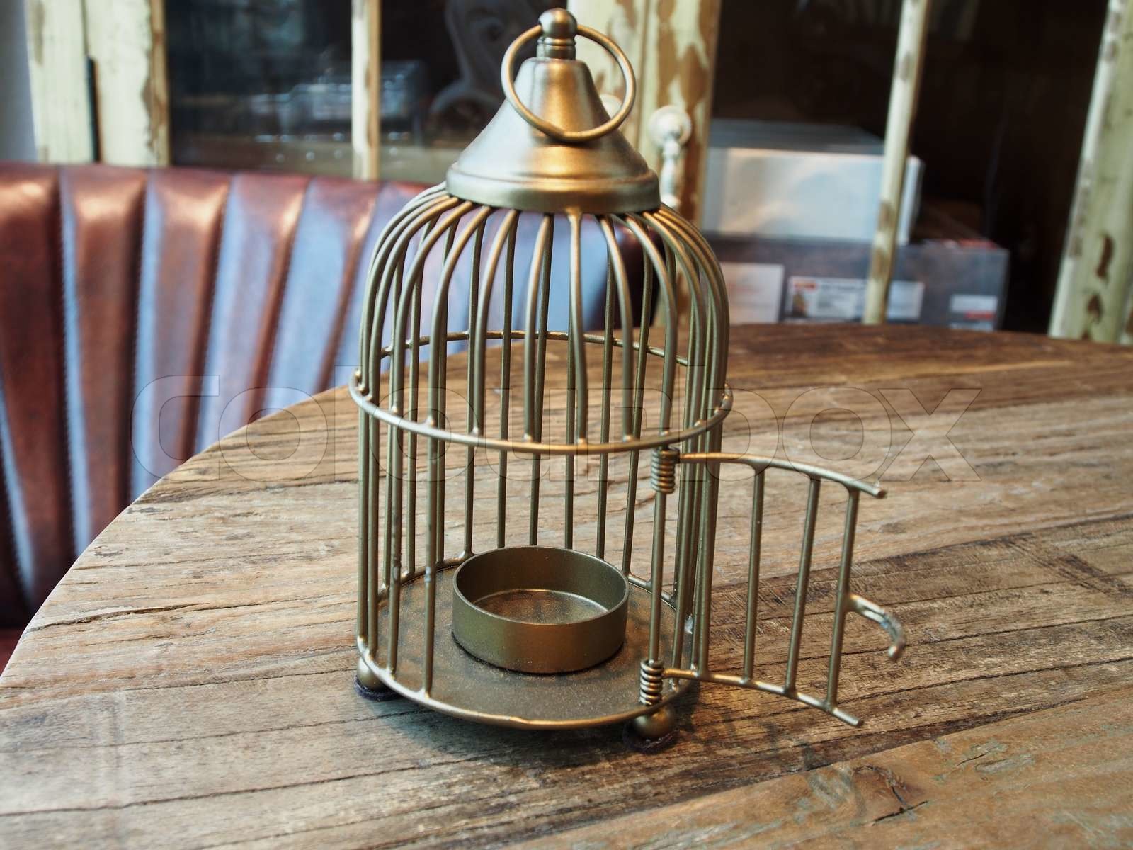 cage candle holder Stock image Colourbox