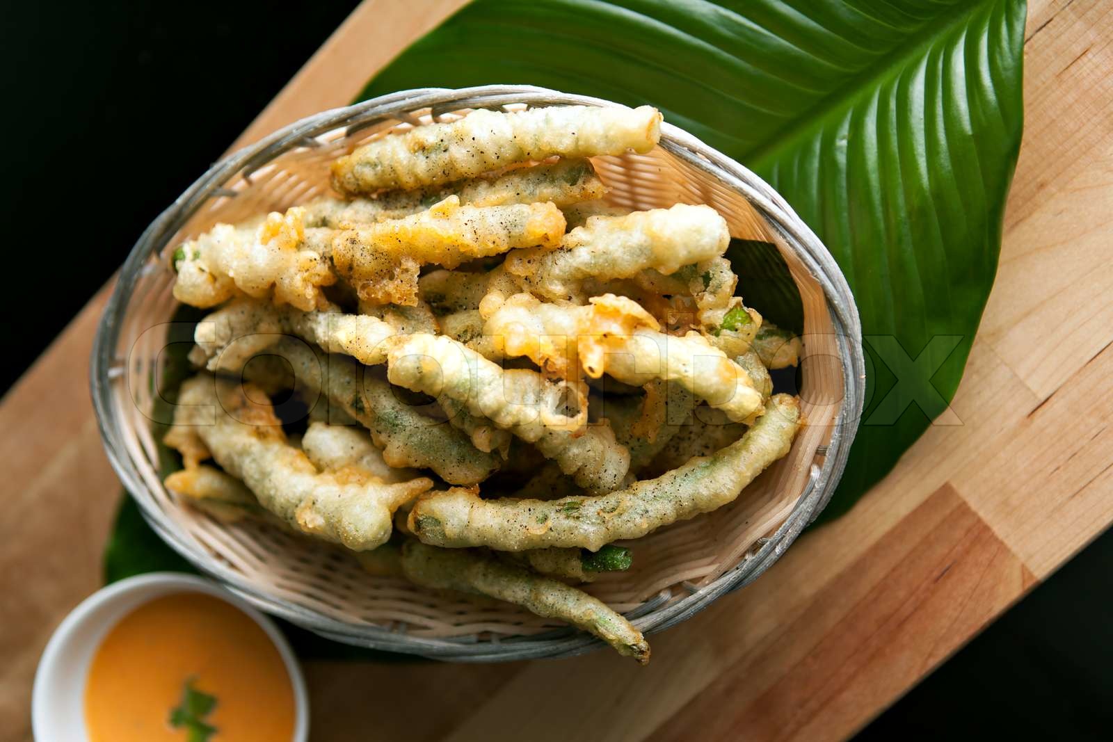 Fried Tempura Asparagus Stock image Colourbox