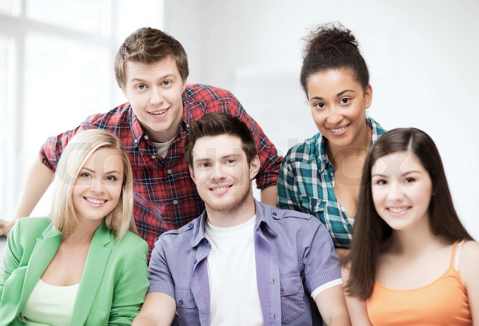 group of students at school | Stock image | Colourbox
