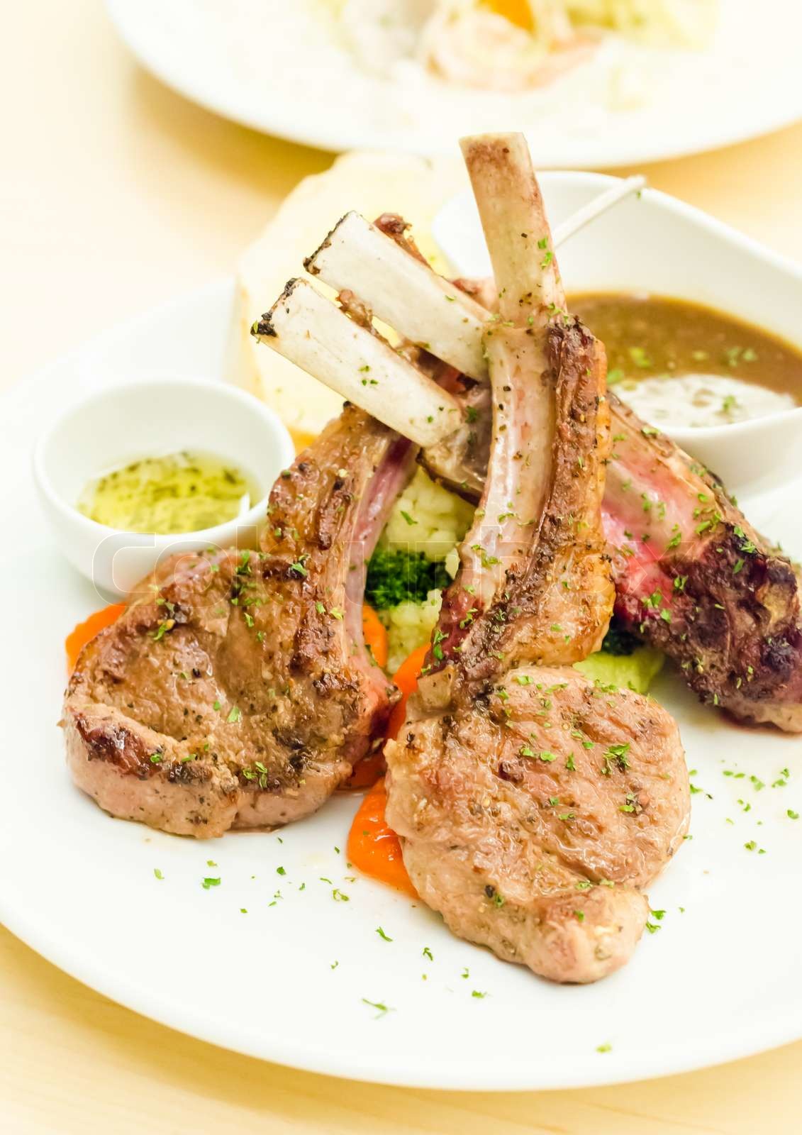 Lamp chop Stock image Colourbox