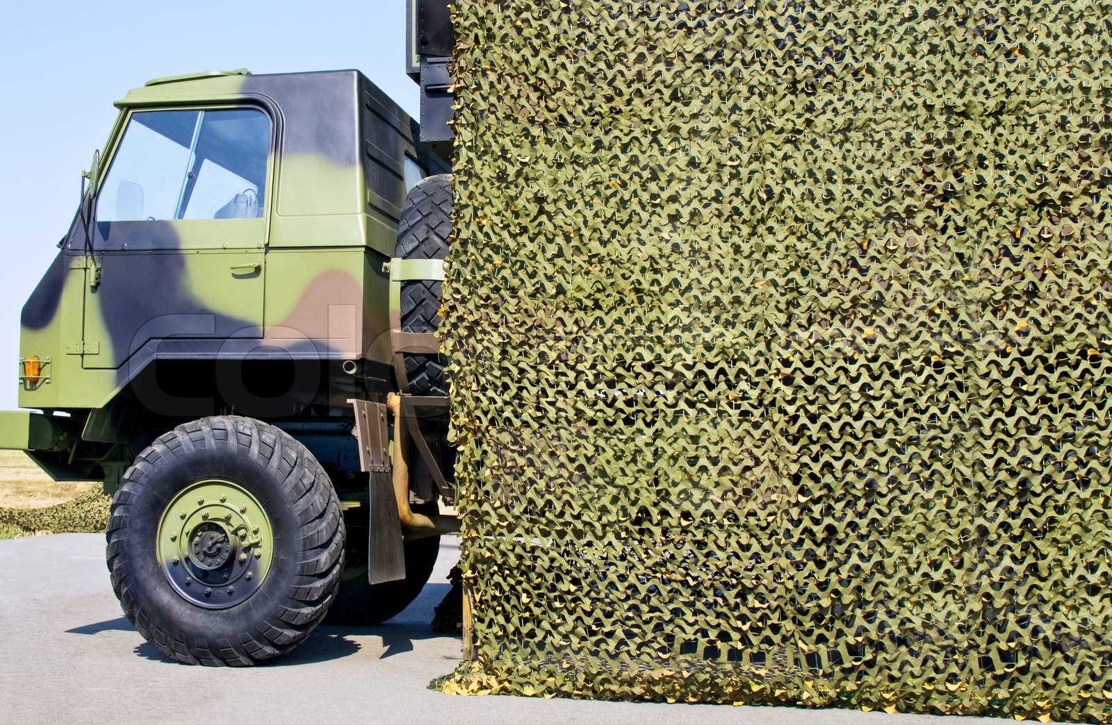 military vehicle truck with camouflage | Stock image | Colourbox