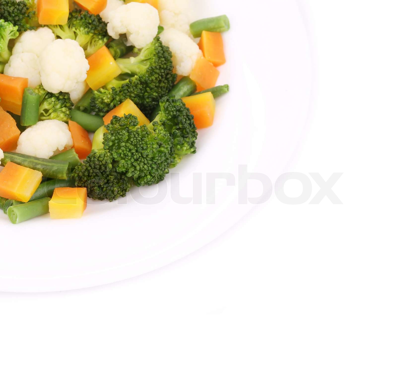 Cauliflower salad with broccoli and carrot. Stock image Colourbox