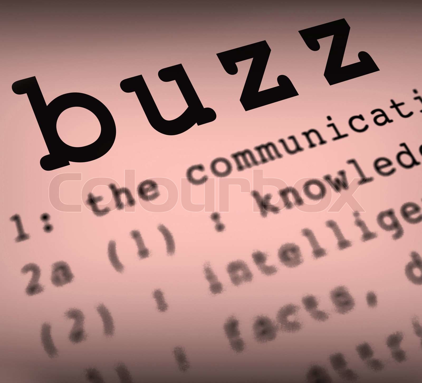 Buzz Definition Shows Public Attention Or Popularity Stock Image Buzz Definition Shows Public Attention Or Popularity Stock Image