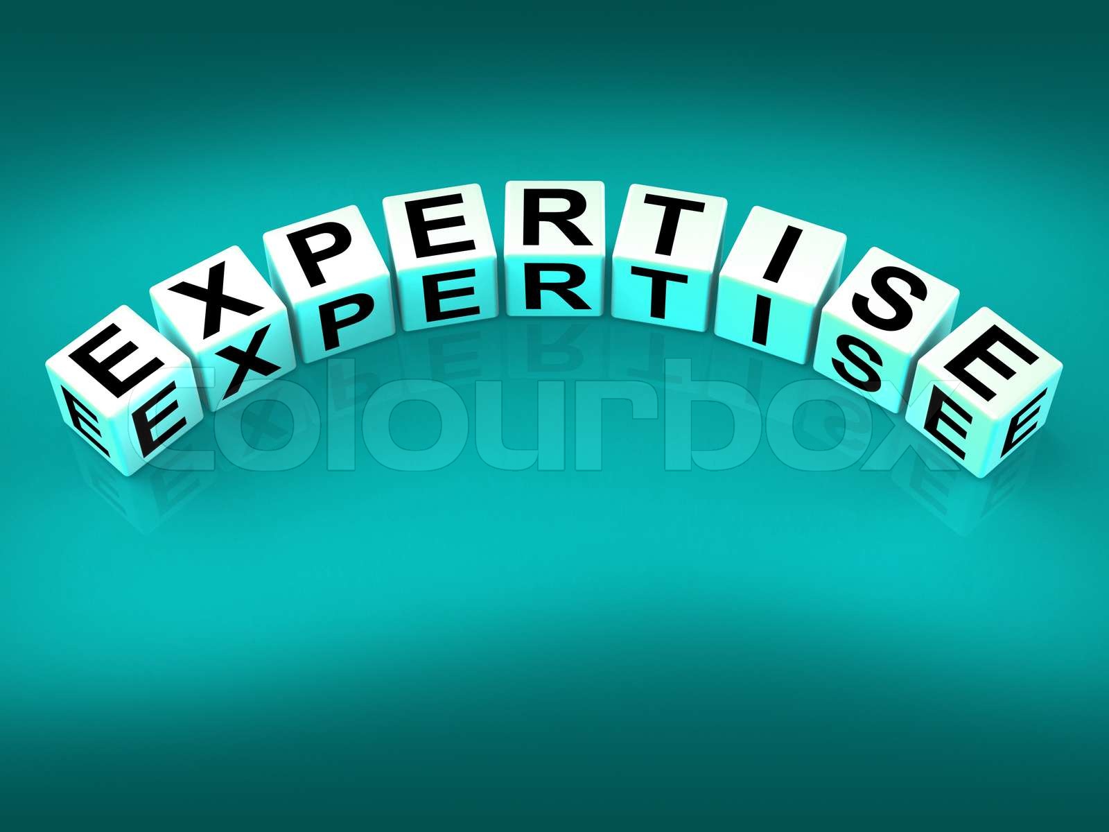 Expertise Blocks Mean Expert Skills Training and Proficiency | Stock ...