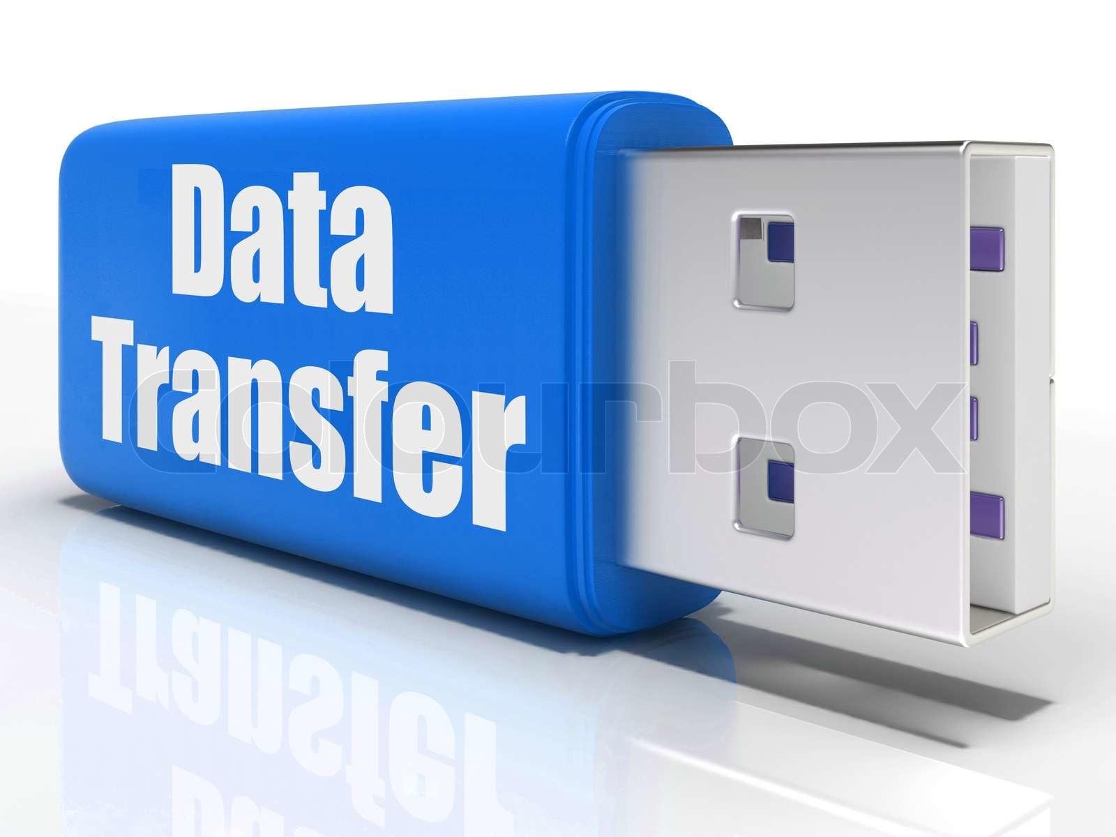 Data Transfer Pen drive Shows Files Transfer Or Storage | Stock image