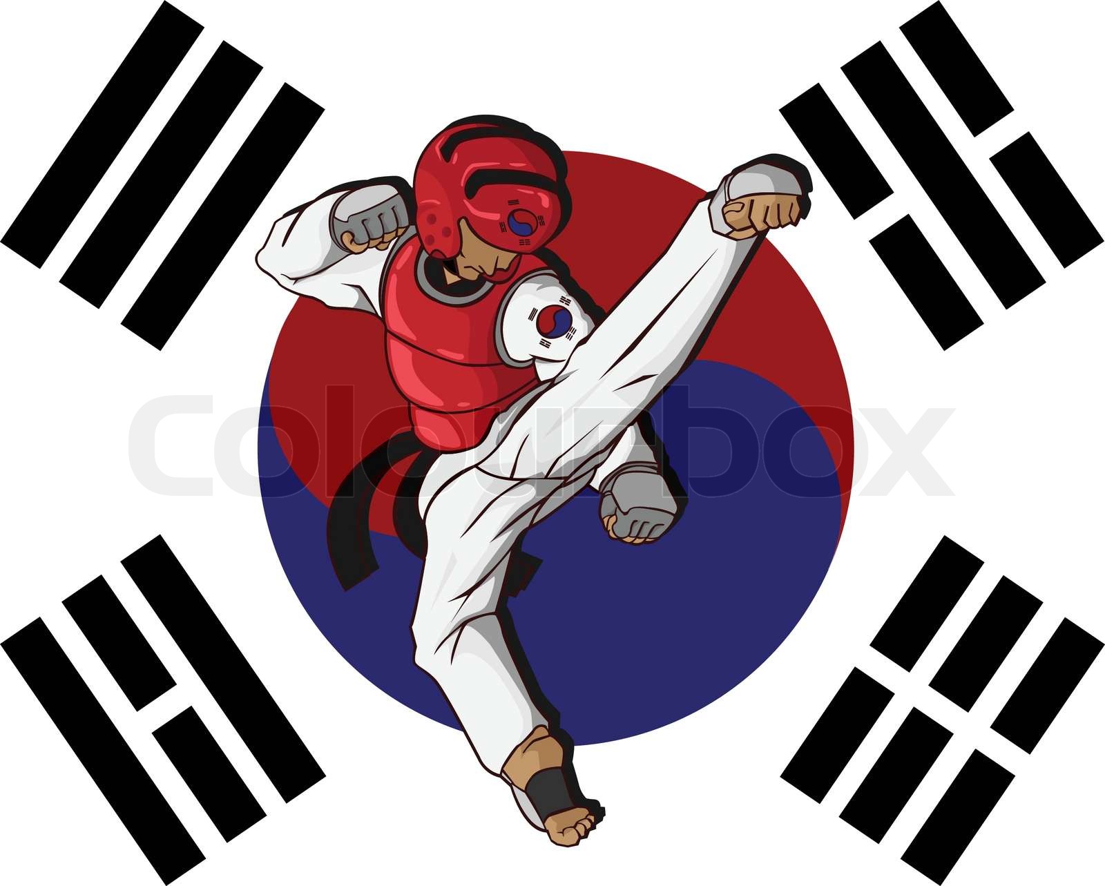 Taekwondo Martial art Stock vector Colourbox