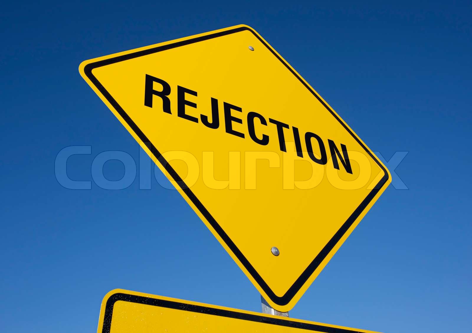 Rejection Yellow Road Sign | Stock image | Colourbox