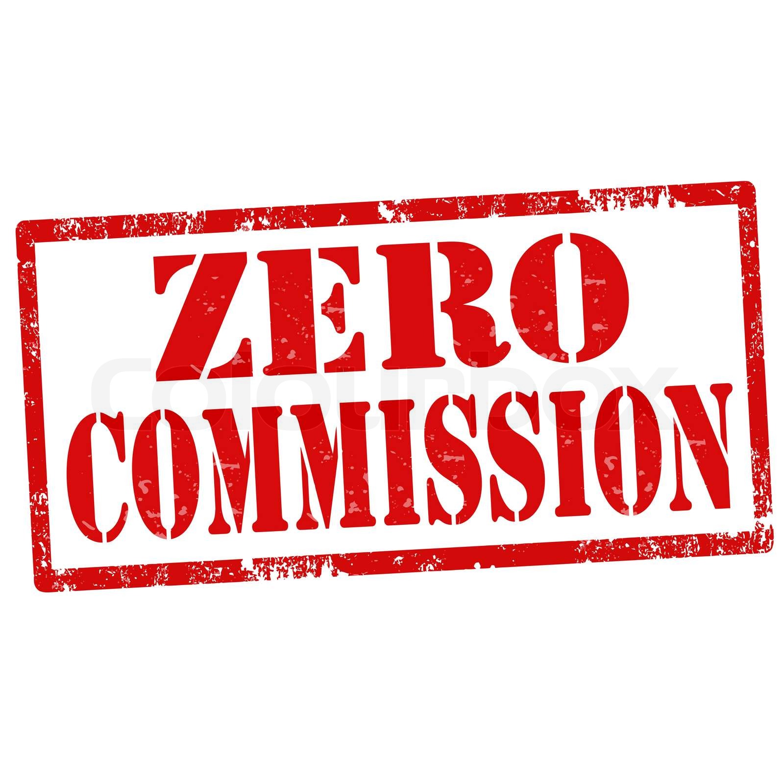 Zero Commissionstamp Stock vector Colourbox