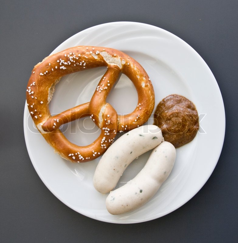 pretzel and sausage
