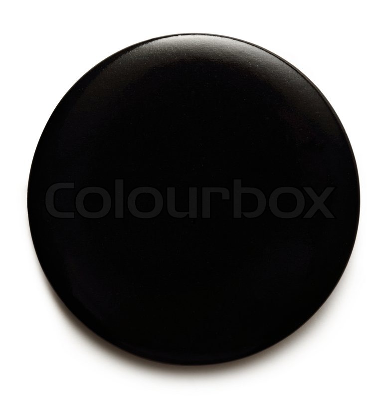 blank black round badge on white background stock photo colourbox