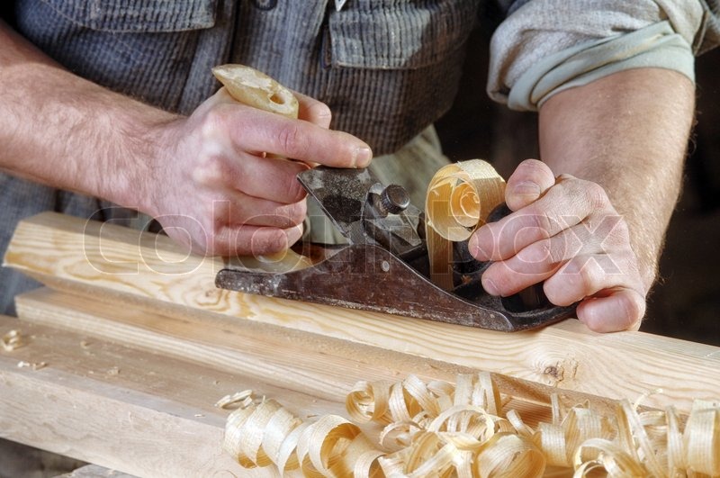 Tischlerei-Werkstatt mit Holz | Stock Bild | Colourbox