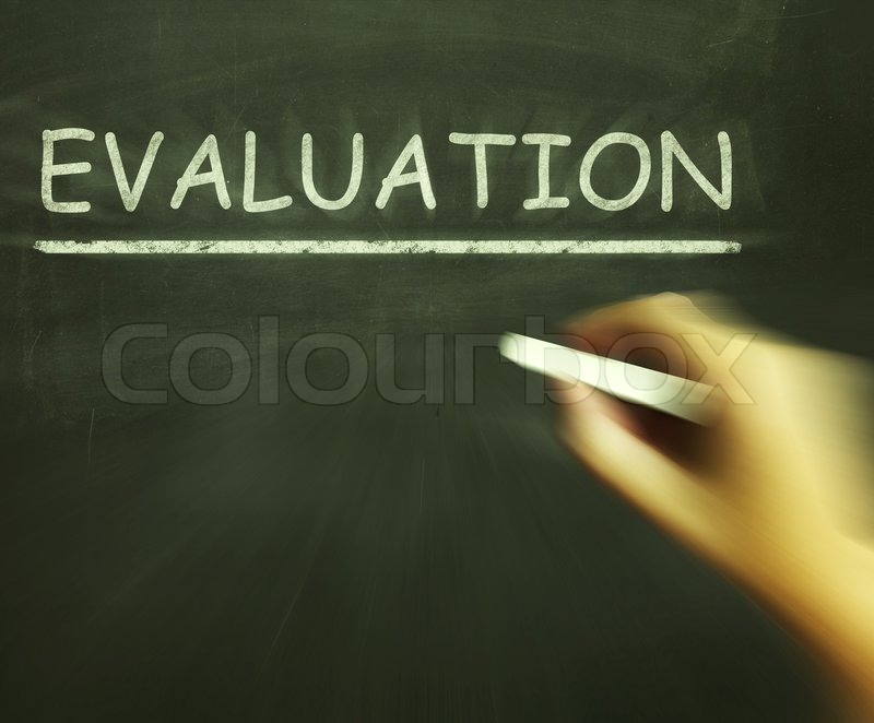 Evaluation Chalk Meaning Judgement Stock image Colourbox