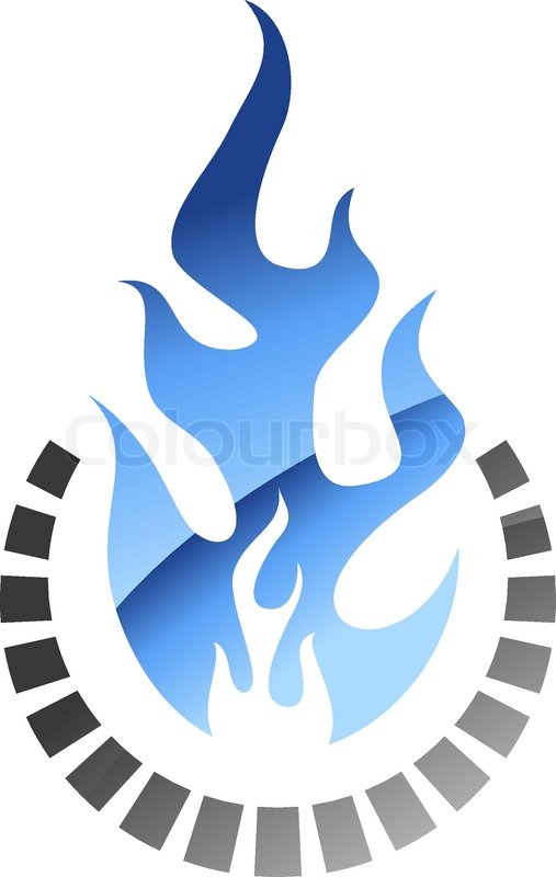 Blau gefärbte Gasflamme | Stock-Vektor | Colourbox