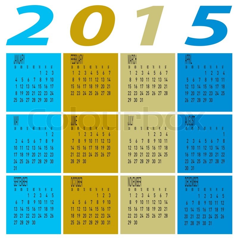 The vector of Year 2015 Colourful ... | Stock vector | Colourbox