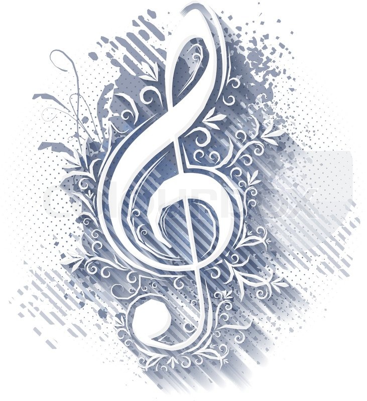 treble clef no background