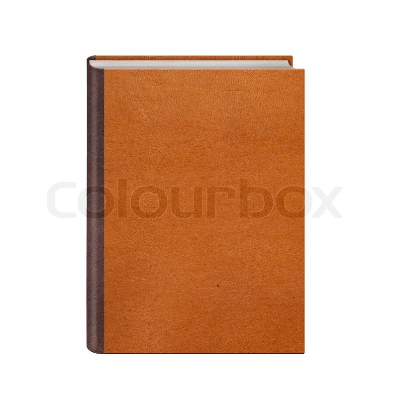 Book with brown leather hardcover ... | Stock Photo | Colourbox