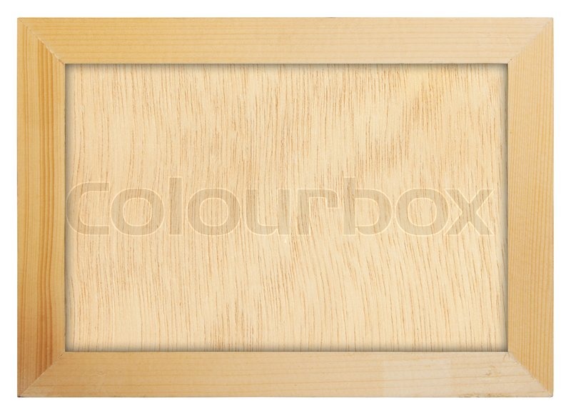 Wood frame isolated on white background | Stock image | Colourbox