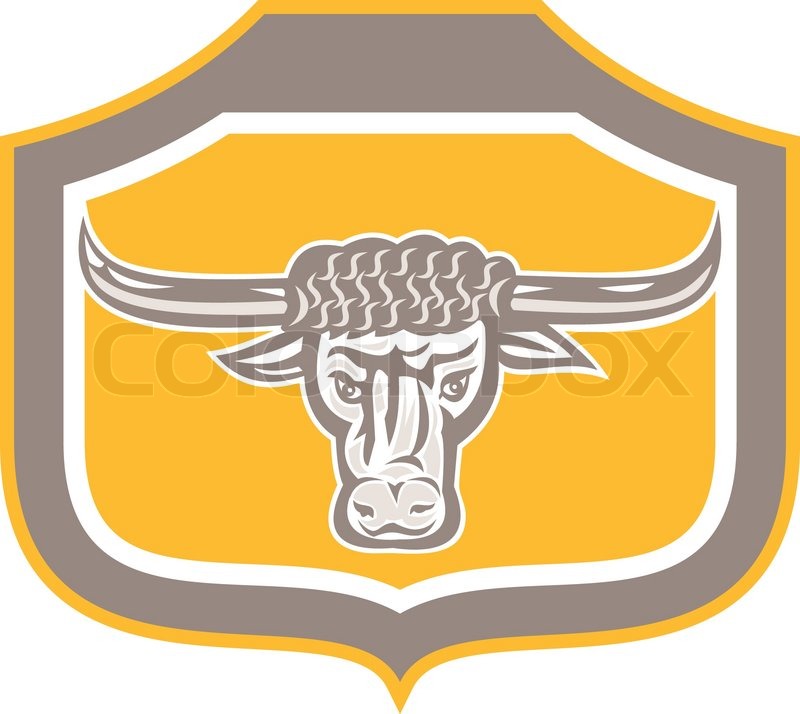 Illustration of an bull head snorting ... | Stock vector | Colourbox