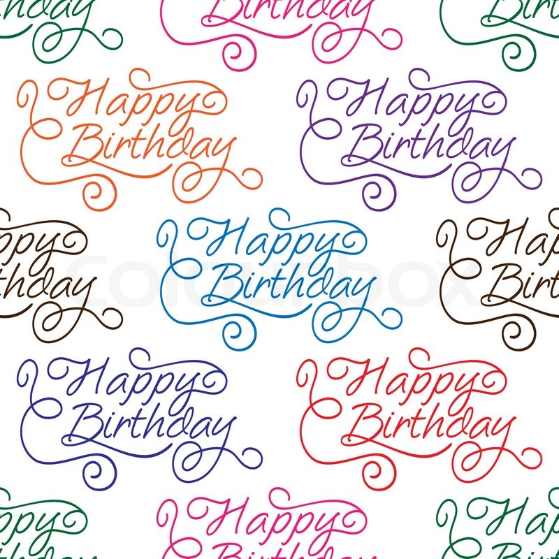 Happy Birthday seamless background | Stock vector | Colourbox