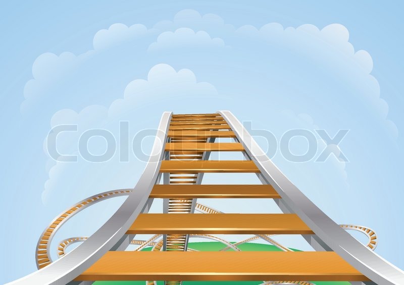 Illustration of a roller coaster from | Stock vector | Colourbox