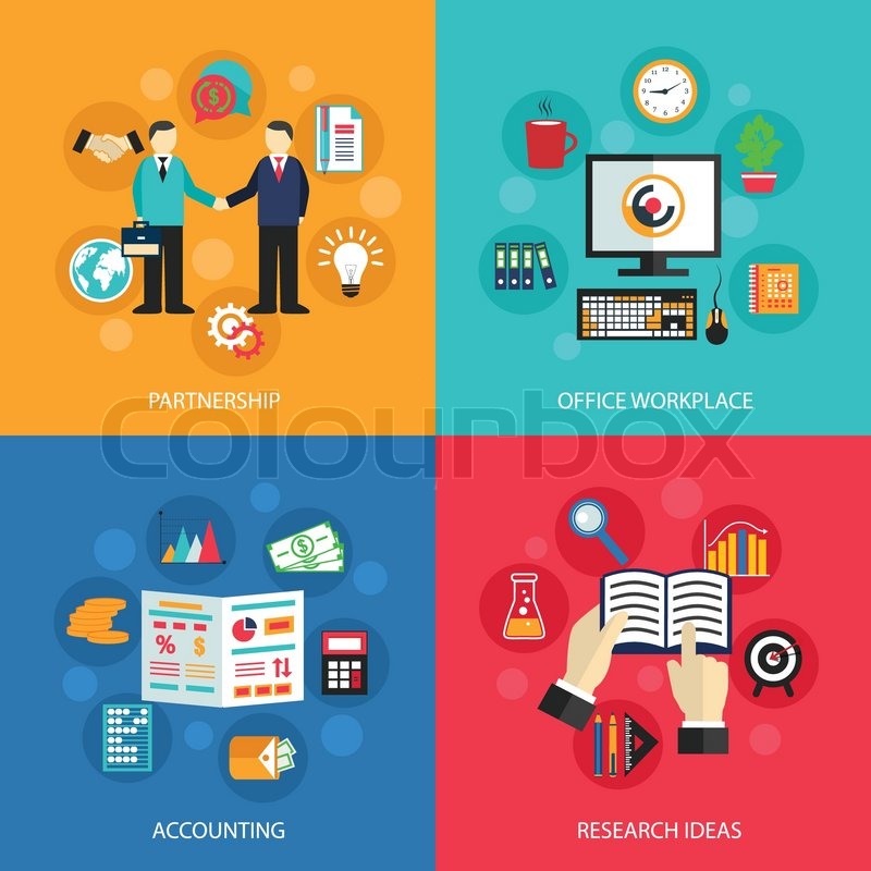 business concept flat icons set of partnership office meeting accounting workplace and project ideas for infographics design web elements vector - Web Design Project Ideas business concept flat icons set of partnership office meeting accounting workplace and project ideas for infographics design web elements vector - Web Design Project Ideas