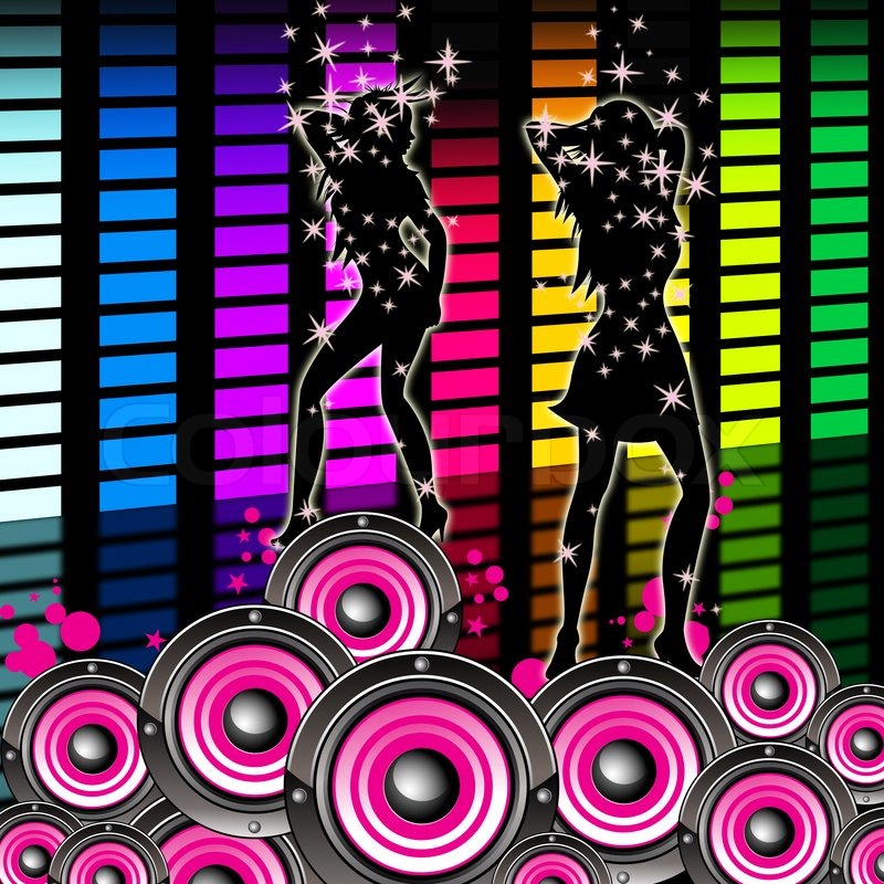 Dancing Equaliser Means Sound Track And Stock Photo Colourbox