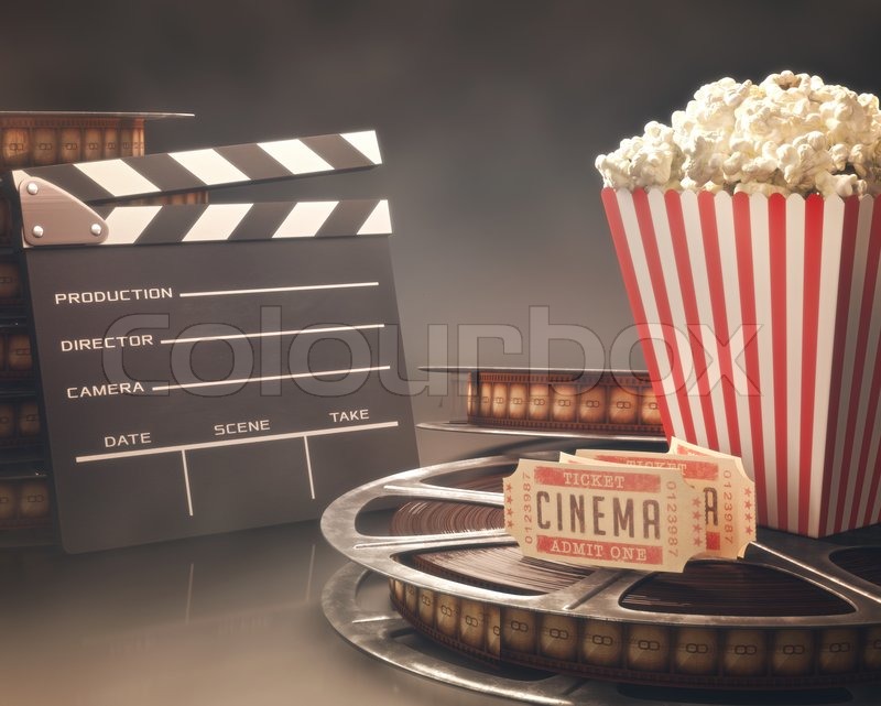 Objects Related To The Cinema On Stock Image Colourbox