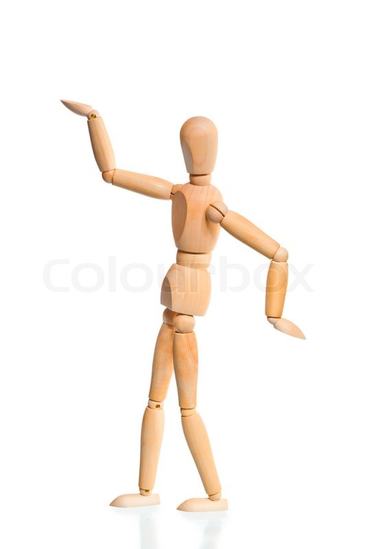 wooden dummy in the traditional egyptian pose stock photo colourbox