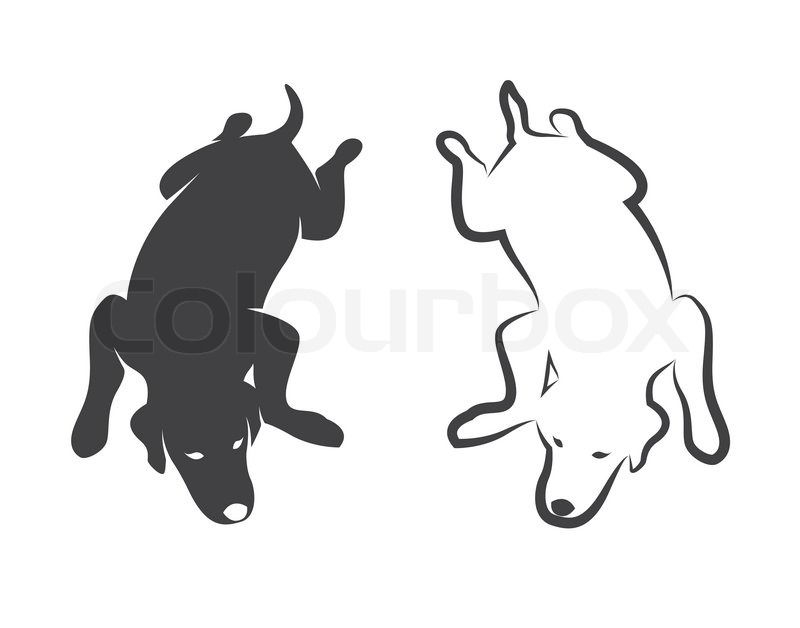Vector image of an dog on white | Stock vector | Colourbox