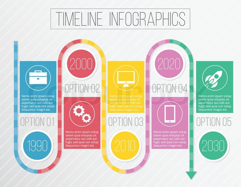 vector timeline infographics creative retro design concept