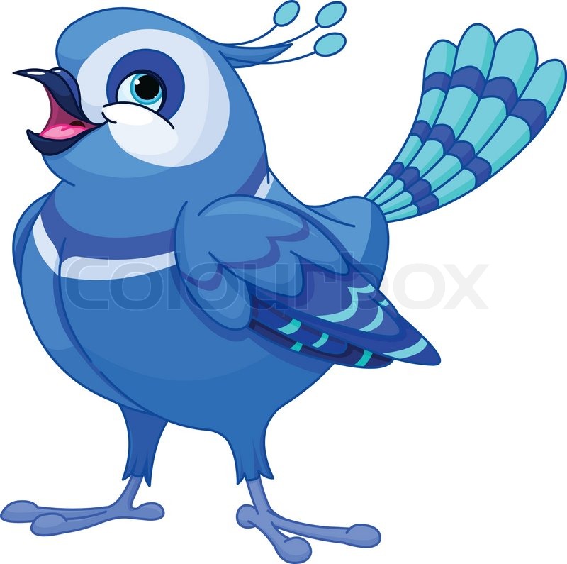 Illustration of very cute bluebird | Stock vector | Colourbox