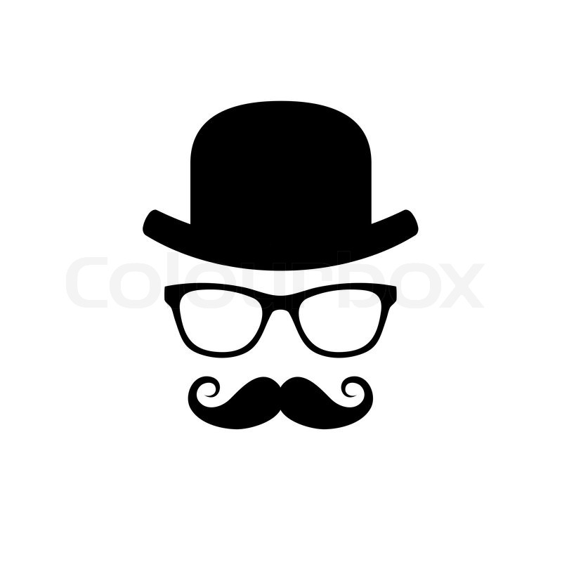 Hat Glasses Mustache Set Vector Illustration Hat Glasses Mustache Set Vector Illustration