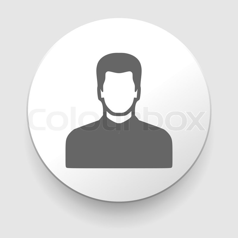 Man icon silhouette on white ... | Stock vector | Colourbox